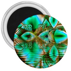 Spring Leaves, Abstract Crystal Flower Garden 3  Button Magnet by DianeClancy