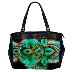 Spring Leaves, Abstract Crystal Flower Garden Oversize Office Handbag (one Side) by DianeClancy