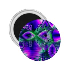 Evening Crystal Primrose, Abstract Night Flowers 2 25  Button Magnet by DianeClancy