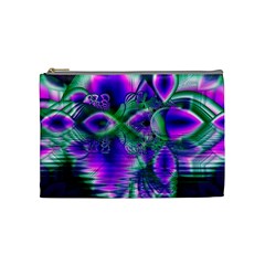 Evening Crystal Primrose, Abstract Night Flowers Cosmetic Bag (medium) by DianeClancy