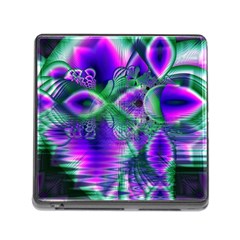 Evening Crystal Primrose, Abstract Night Flowers Memory Card Reader With Storage (square) by DianeClancy