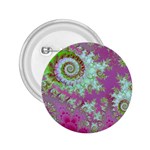 Raspberry Lime Surprise, Abstract Sea Garden  2.25  Button Front