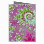 Raspberry Lime Surprise, Abstract Sea Garden  Greeting Card Right