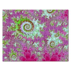 Raspberry Lime Surprise, Abstract Sea Garden  Jigsaw Puzzle (rectangle) by DianeClancy