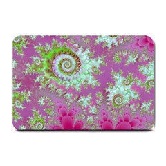 Raspberry Lime Surprise, Abstract Sea Garden  Small Door Mat by DianeClancy