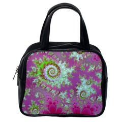 Raspberry Lime Surprise, Abstract Sea Garden  Classic Handbag (one Side) by DianeClancy