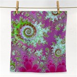 Raspberry Lime Surprise, Abstract Sea Garden  Face Towel Front