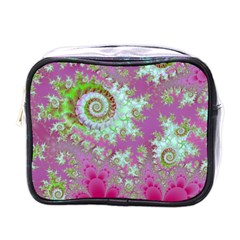 Raspberry Lime Surprise, Abstract Sea Garden  Mini Travel Toiletry Bag (one Side) by DianeClancy