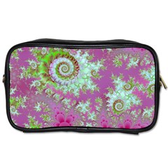 Raspberry Lime Surprise, Abstract Sea Garden  Travel Toiletry Bag (two Sides) by DianeClancy