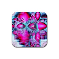 Ruby Red Crystal Palace, Abstract Jewels Drink Coaster (square) by DianeClancy