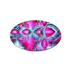 Ruby Red Crystal Palace, Abstract Jewels Sticker (oval) by DianeClancy