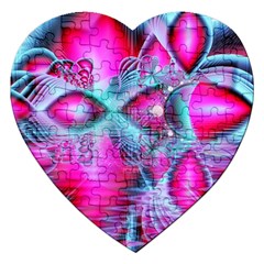 Ruby Red Crystal Palace, Abstract Jewels Jigsaw Puzzle (heart) by DianeClancy