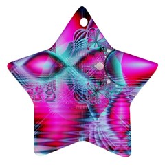 Ruby Red Crystal Palace, Abstract Jewels Star Ornament (two Sides) by DianeClancy