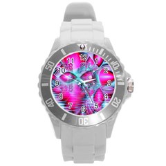 Ruby Red Crystal Palace, Abstract Jewels Plastic Sport Watch (large) by DianeClancy