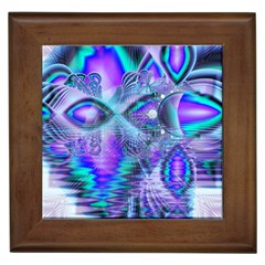 Peacock Crystal Palace Of Dreams, Abstract Framed Ceramic Tile by DianeClancy