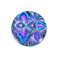 Peacock Crystal Palace Of Dreams, Abstract Magnet 3  (round) by DianeClancy