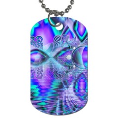 Peacock Crystal Palace Of Dreams, Abstract Dog Tag (two-sided)  by DianeClancy