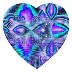 Peacock Crystal Palace Of Dreams, Abstract Jigsaw Puzzle (heart) by DianeClancy