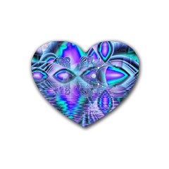 Peacock Crystal Palace Of Dreams, Abstract Drink Coasters (heart) by DianeClancy