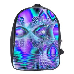 Peacock Crystal Palace Of Dreams, Abstract School Bag (xl) by DianeClancy