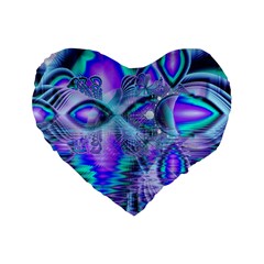 Peacock Crystal Palace Of Dreams, Abstract 16  Premium Heart Shape Cushion  by DianeClancy