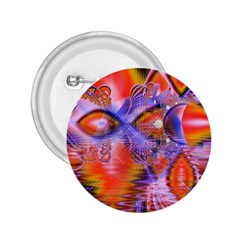 Crystal Star Dance, Abstract Purple Orange 2 25  Button by DianeClancy