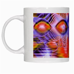 Crystal Star Dance, Abstract Purple Orange White Coffee Mug by DianeClancy