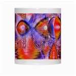 Crystal Star Dance, Abstract Purple Orange White Coffee Mug Center