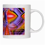 Crystal Star Dance, Abstract Purple Orange White Coffee Mug Right