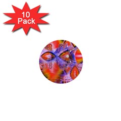 Crystal Star Dance, Abstract Purple Orange 1  Mini Button (10 Pack) by DianeClancy