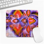 Crystal Star Dance, Abstract Purple Orange Large Mouse Pad (Rectangle) Front