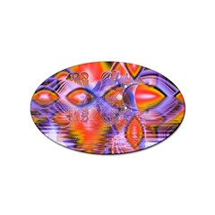 Crystal Star Dance, Abstract Purple Orange Sticker (oval) by DianeClancy