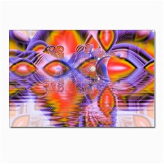 Crystal Star Dance, Abstract Purple Orange Postcards 5  X 7  (10 Pack) by DianeClancy