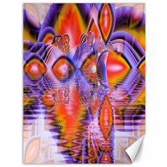 Crystal Star Dance, Abstract Purple Orange Canvas 36  X 48  (unframed) by DianeClancy