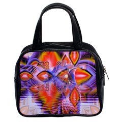 Crystal Star Dance, Abstract Purple Orange Classic Handbag (two Sides) by DianeClancy