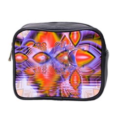 Crystal Star Dance, Abstract Purple Orange Mini Travel Toiletry Bag (two Sides) by DianeClancy