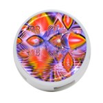 Crystal Star Dance, Abstract Purple Orange 4-Port USB Hub (Two Sides) Front