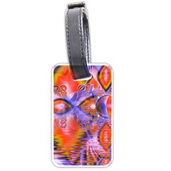 Crystal Star Dance, Abstract Purple Orange Luggage Tag (one Side) by DianeClancy