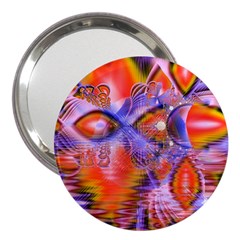 Crystal Star Dance, Abstract Purple Orange 3  Handbag Mirror by DianeClancy