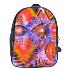 Crystal Star Dance, Abstract Purple Orange School Bag (xl) by DianeClancy