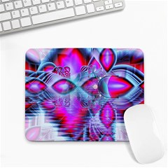 Crystal Northern Lights Palace, Abstract Ice  Small Mouse Pad (rectangle) by DianeClancy