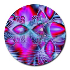 Crystal Northern Lights Palace, Abstract Ice  8  Mouse Pad (Round)