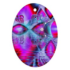 Crystal Northern Lights Palace, Abstract Ice  Oval Ornament by DianeClancy