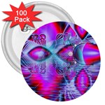 Crystal Northern Lights Palace, Abstract Ice  3  Button (100 pack) Front