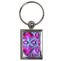 Crystal Northern Lights Palace, Abstract Ice  Key Chain (rectangle) by DianeClancy