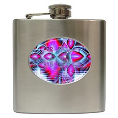 Crystal Northern Lights Palace, Abstract Ice  Hip Flask by DianeClancy