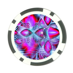 Crystal Northern Lights Palace, Abstract Ice  Poker Chip by DianeClancy