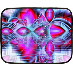 Crystal Northern Lights Palace, Abstract Ice  Mini Fleece Blanket (two Sided) by DianeClancy