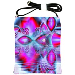 Crystal Northern Lights Palace, Abstract Ice  Shoulder Sling Bag by DianeClancy