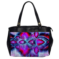 Crystal Northern Lights Palace, Abstract Ice  Oversize Office Handbag (one Side) by DianeClancy